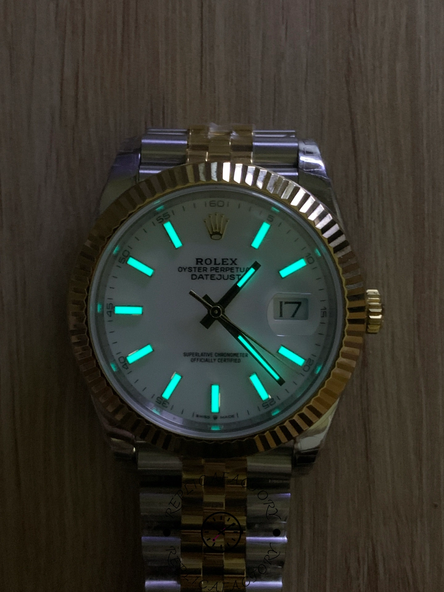 Rolex Datejust 126333 0016 White Index Jubilee 41mm Two Tone Steel