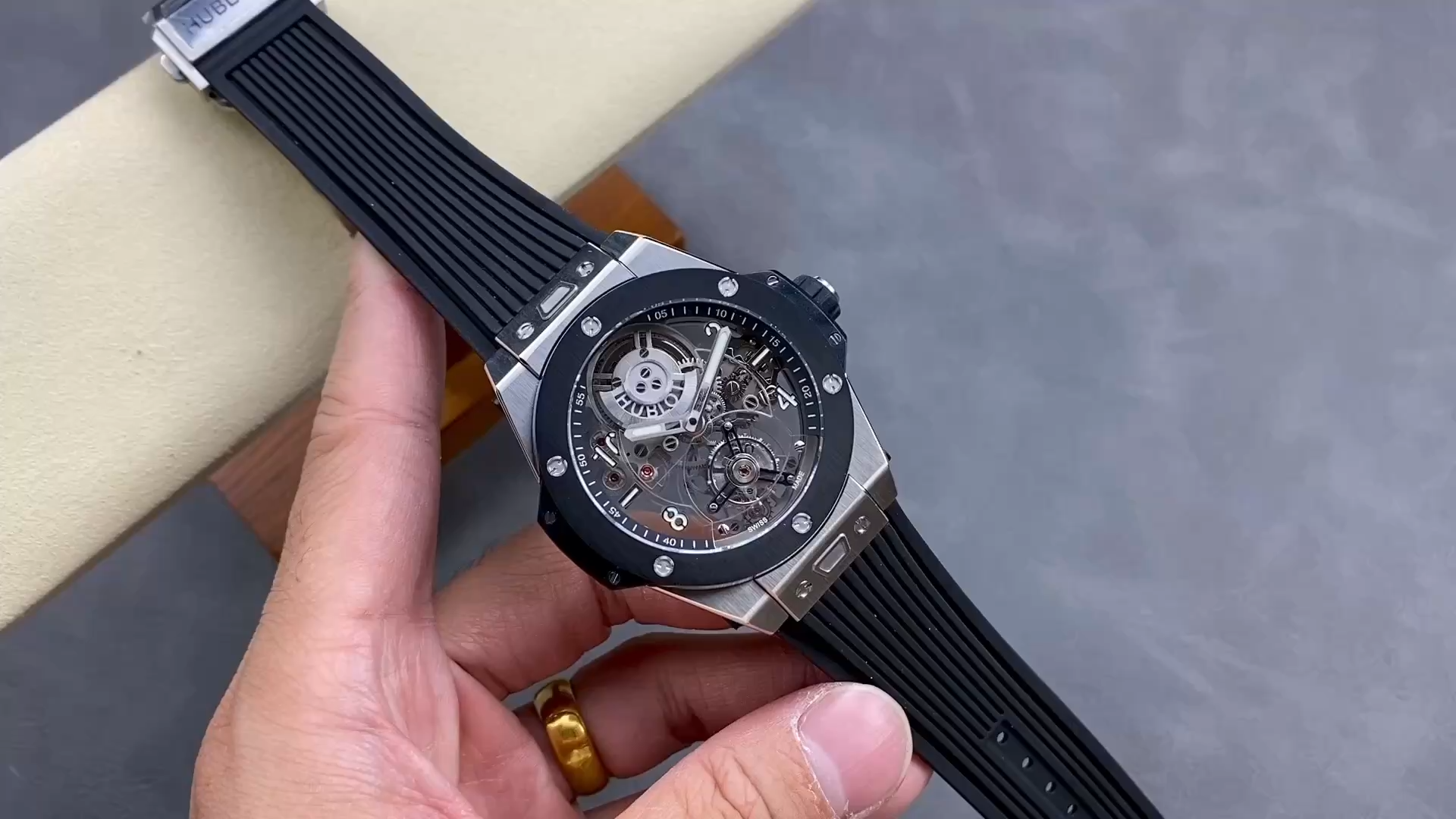 Hublot Big Bang Tourbillon 45mm Black Magic Replica Watch