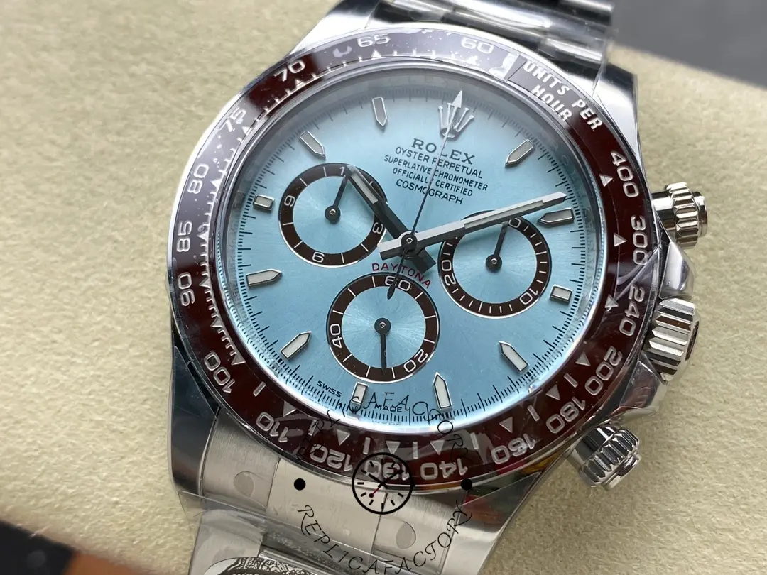 Rolex Platinum Cosmograph Daytona Ice Blue Index Dial Oyster Bracelet 126506 0001
