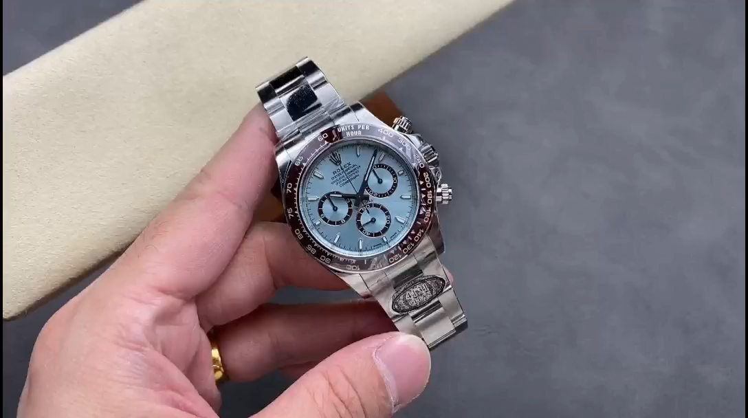 Rolex Platinum Cosmograph Daytona Ice Blue Index Dial Oyster Bracelet 126506 0001