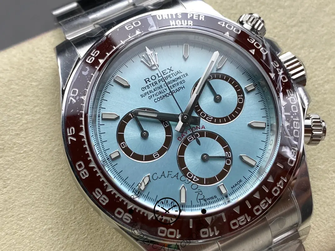 Rolex Platinum Cosmograph Daytona Ice Blue Index Dial Oyster Bracelet 126506 0001