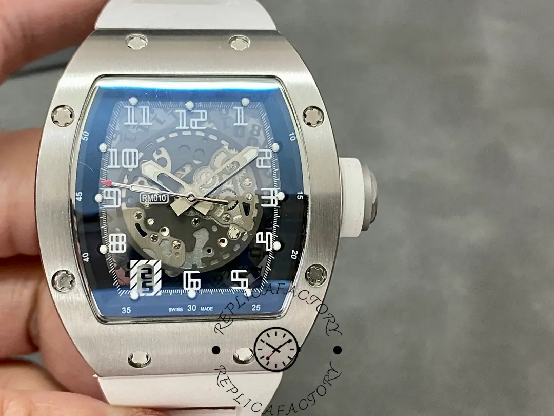Richard Mille RM010 1:1 Clone Automatic Skeleton White Gold