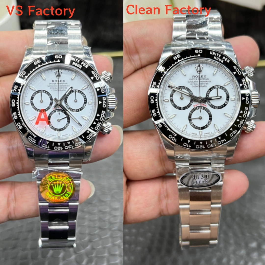 VS Factory vs Clean Factory Clone Rolex Daytona