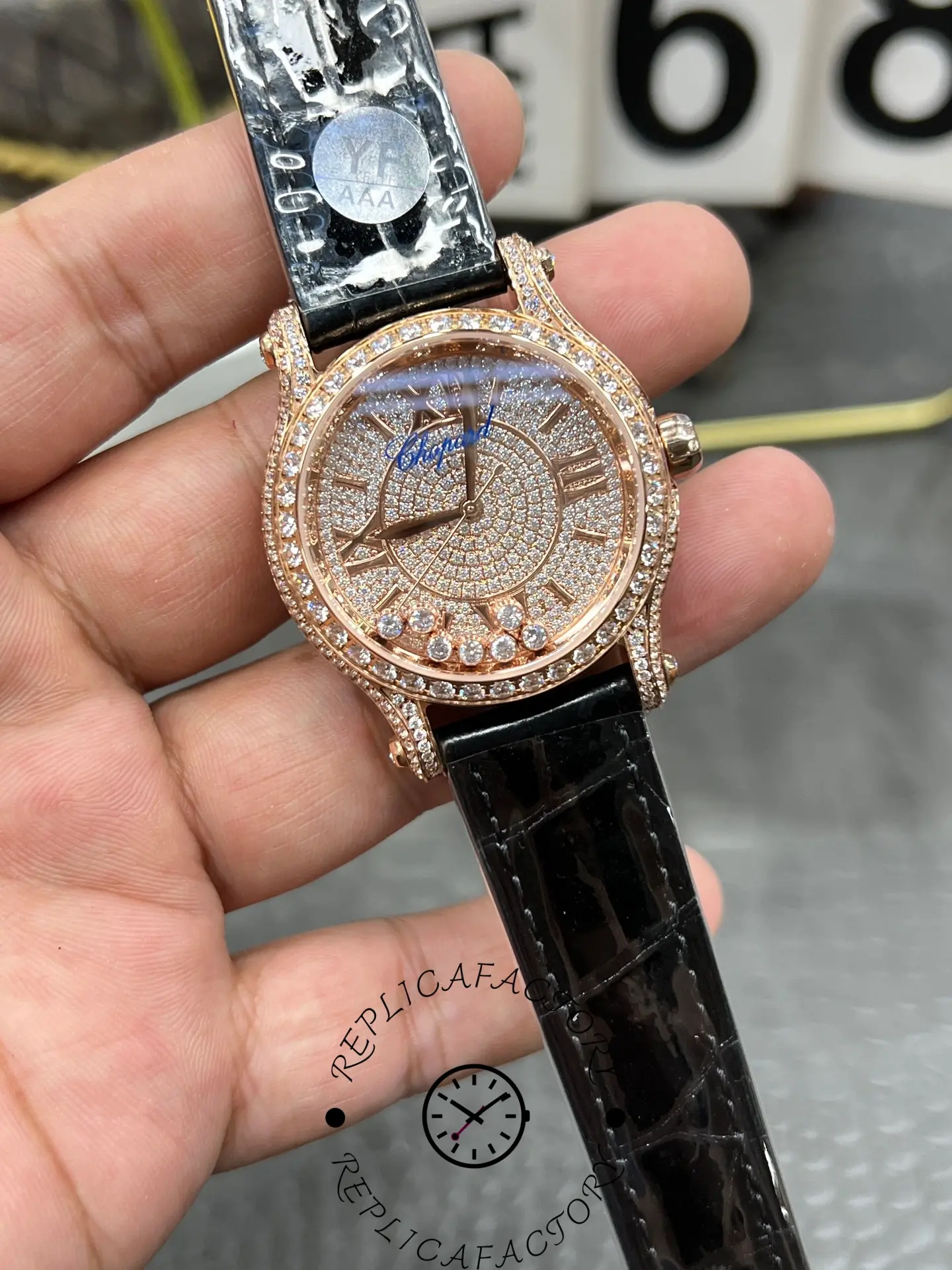 Chopard 274891-5001 1:1 Clone Happy Sport Diamond Watch